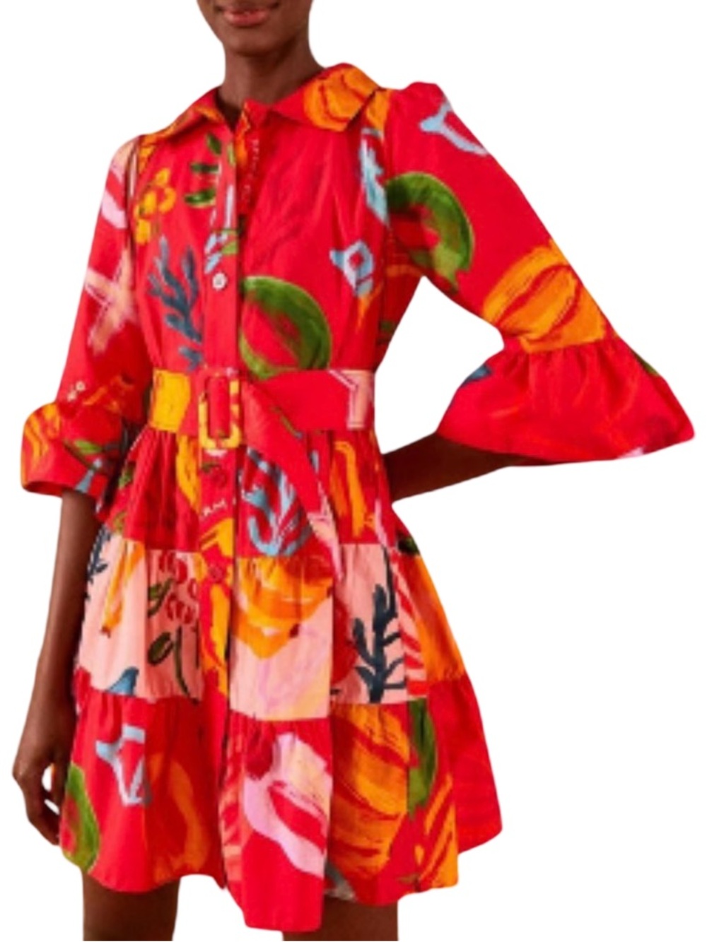 Farm Rio NWT Mixed Fruits Ocean Mini Dress Women’s Size S - Picture 2 of 7